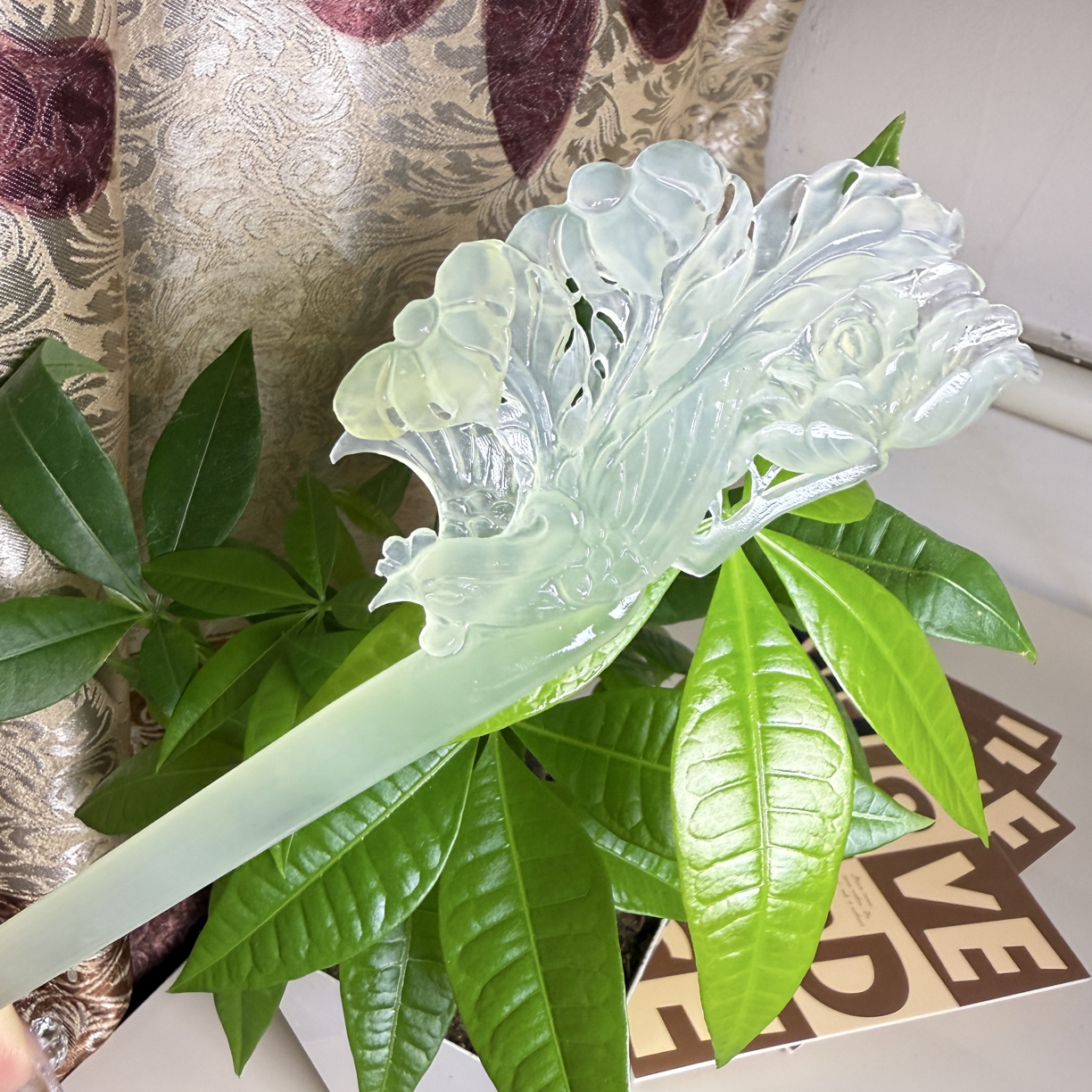 天然岫玉精美发簪