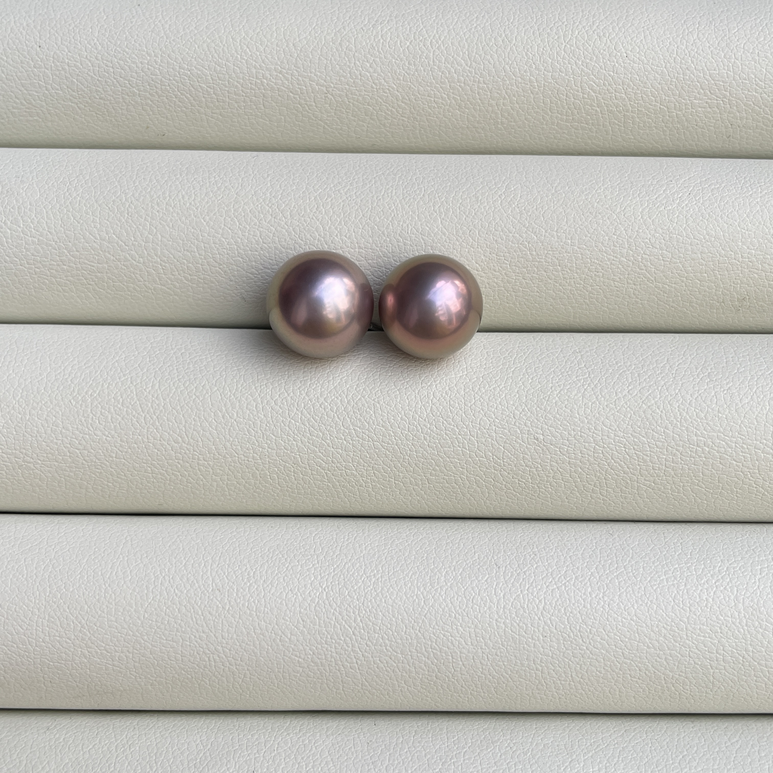 紫珠10-11mm珍珠耳钉素钉极强光极微瑕高雅大方时尚百搭耐看