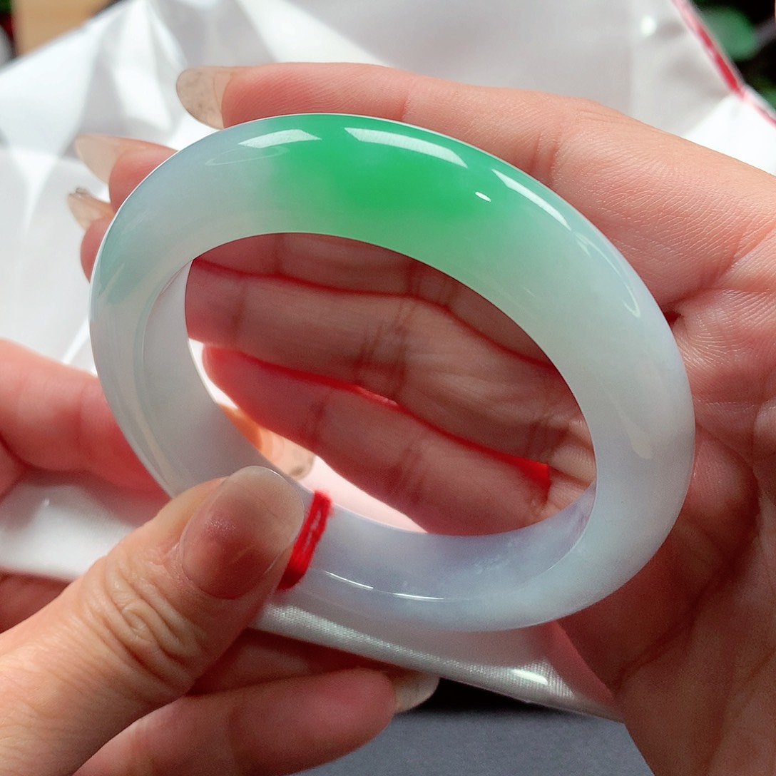 未镶嵌手镯翡翠120号，天然A货翡翠手镯