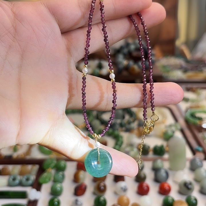 翡翠未镶嵌发饰天然A货翡平安扣