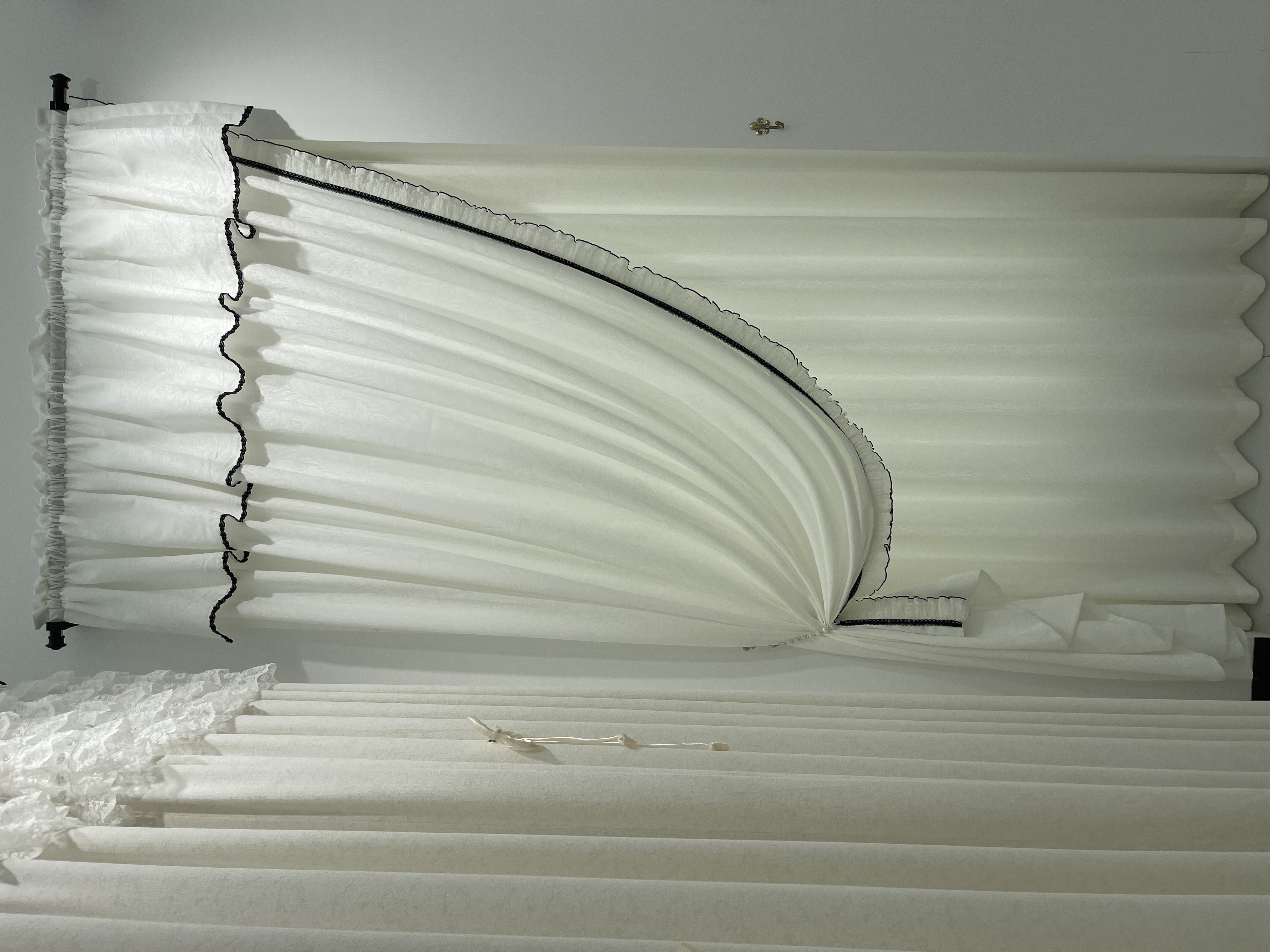 17系列窗纱白色米色 3米不加工，返单抵扣