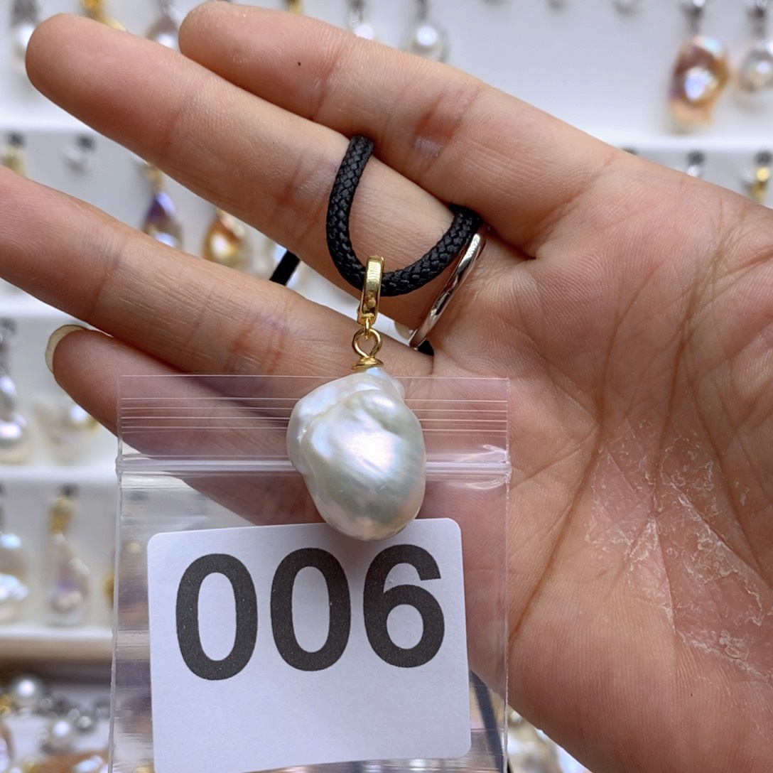 淡水珍珠颈饰银S925镶嵌6