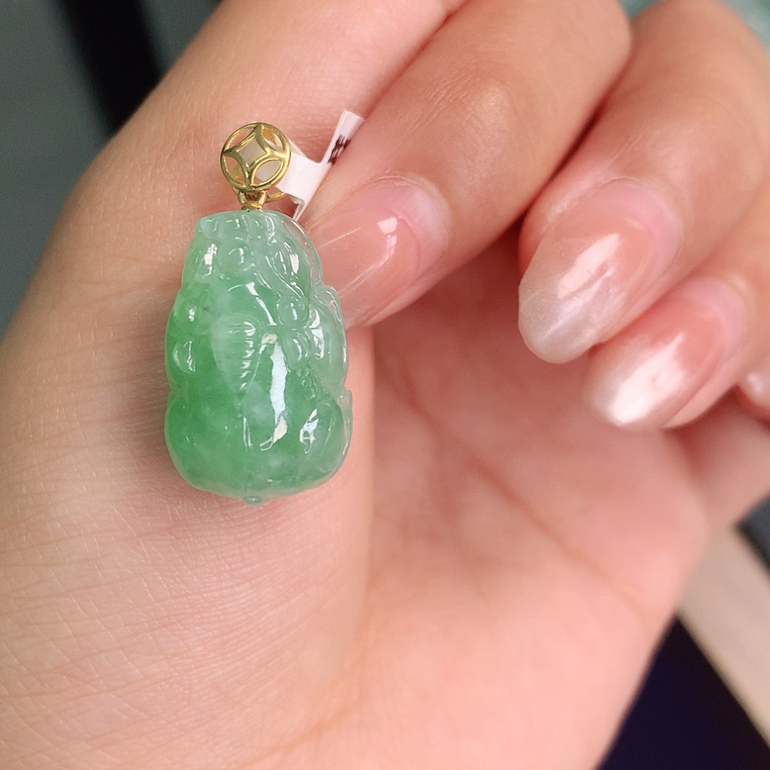 翡翠18K金镶嵌颈饰21-14/1