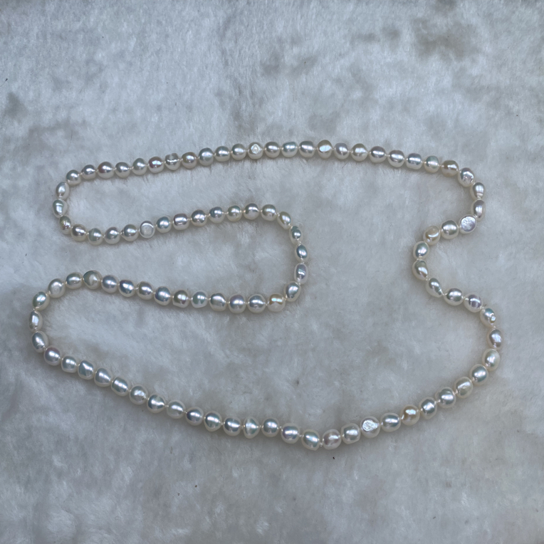 8-9无核珍珠毛衣链（天然淡水珍珠）微瑕
