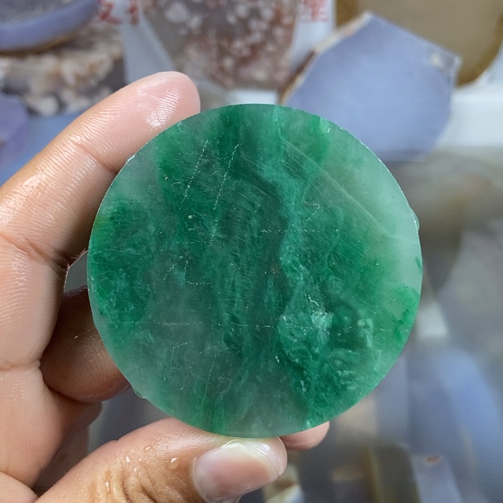 安***妮定制石英质玉（非洲翠）定制子母扣