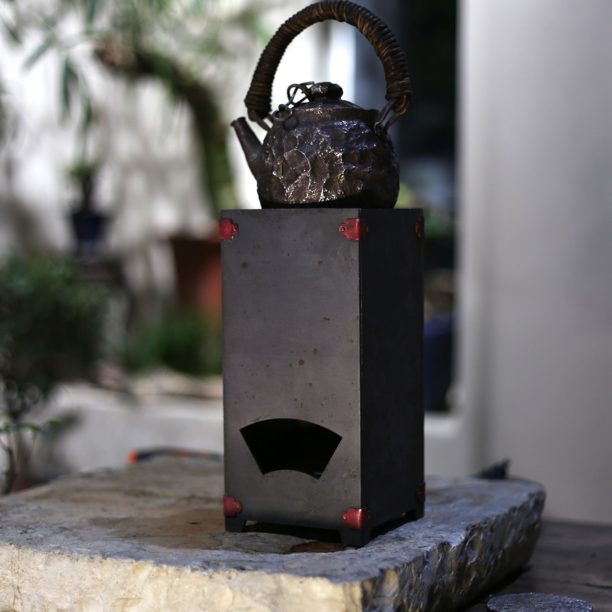 茶道煮茶炉子铁炉子扇形手工茶炉炭炉凉炉