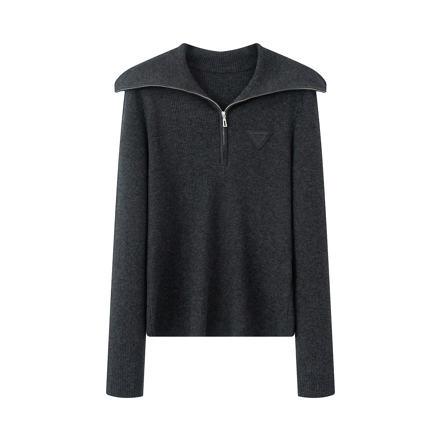 【迪家】针织衫女2025冬装新款大翻领毛衣简约套头百搭上衣7191