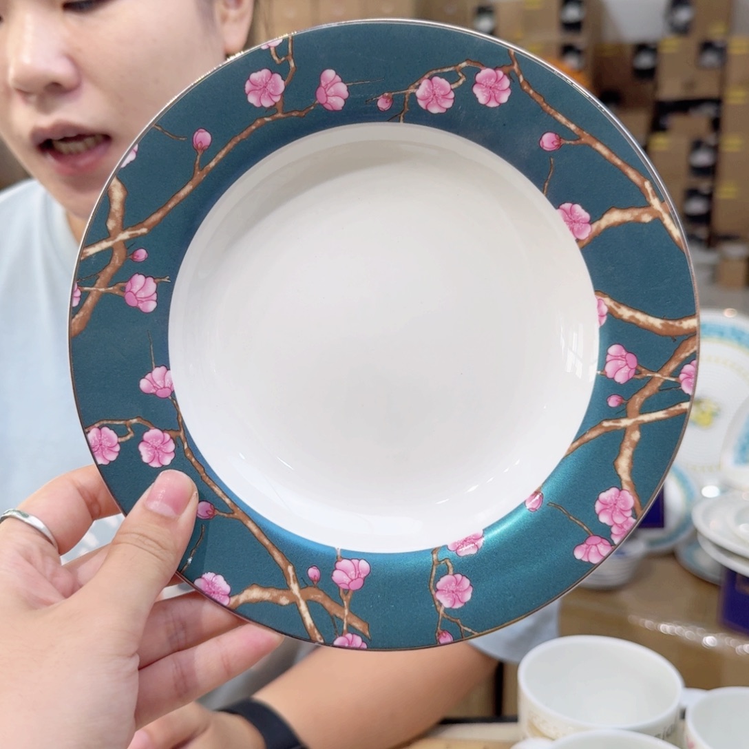 骨瓷8英寸汤盘口径20cm1只