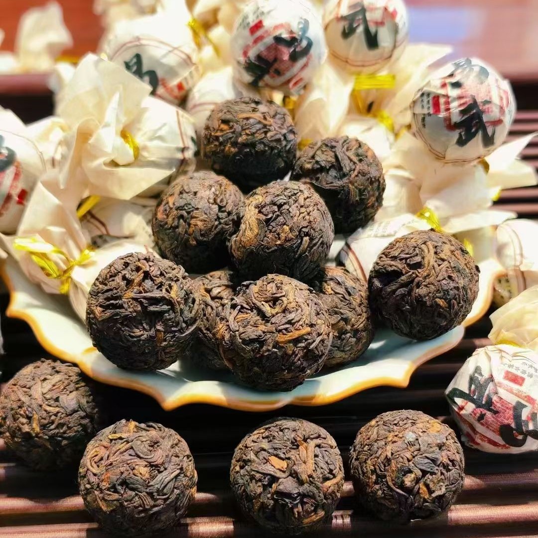 云南易武普洱茶熟茶龙珠一颗一泡香甜顺滑