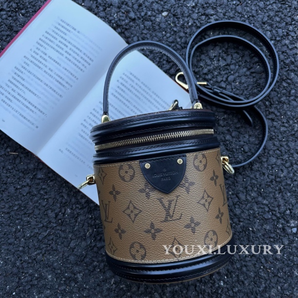 99新 LouisVuitton/路易威登  XM/老花发财桶斜挎包/TH06129401芯