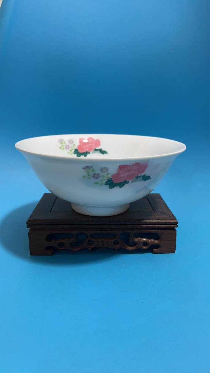 釉下五彩手绘芙蓉面碗菜碗