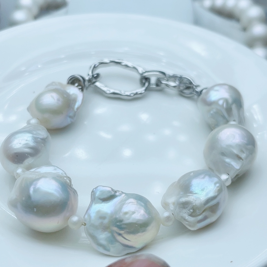 淡水珍珠颈饰钛钢