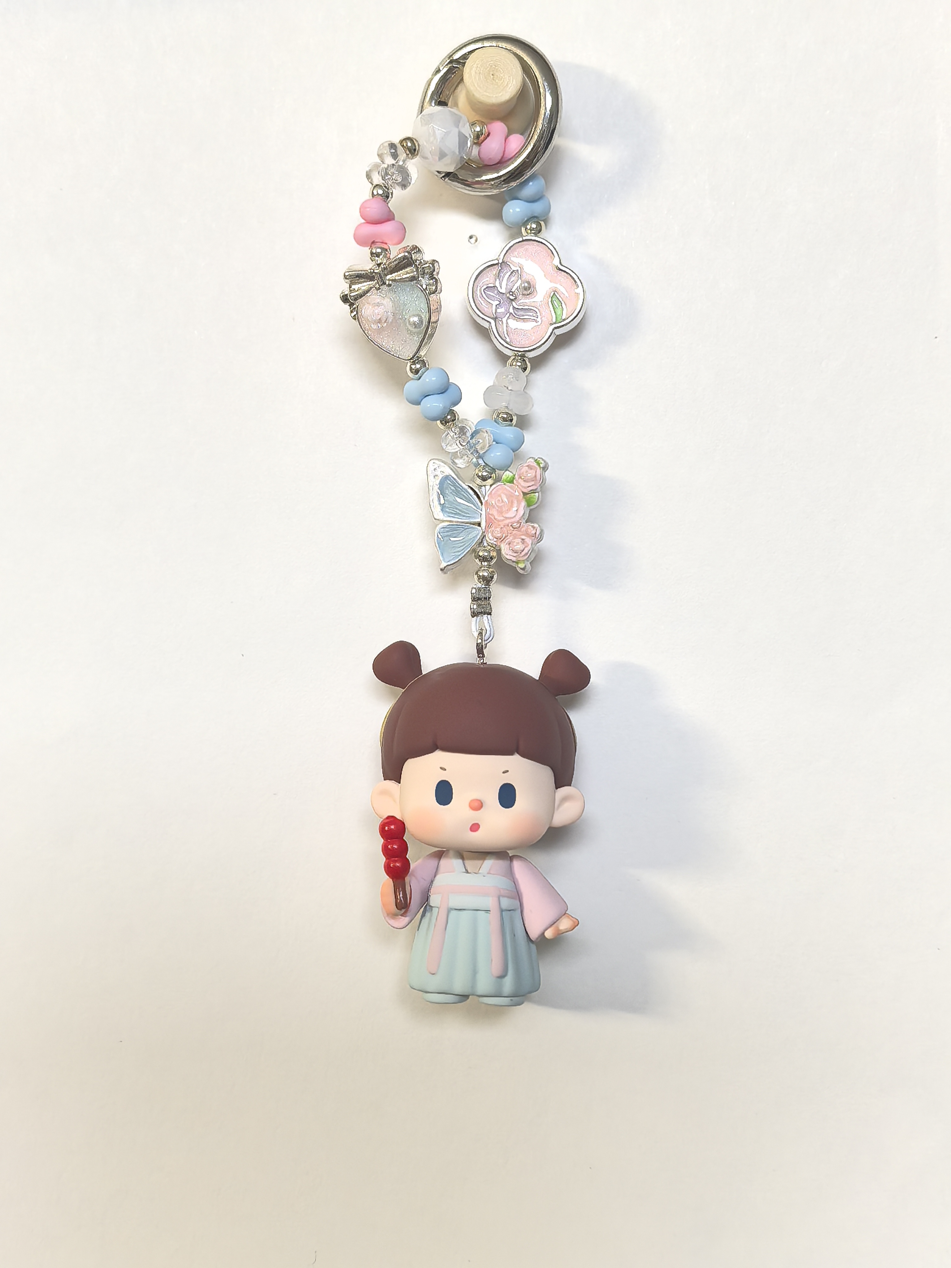 不二国风小冰糖莉莉丝立柱天使合金diy创意手机链钥匙链包挂