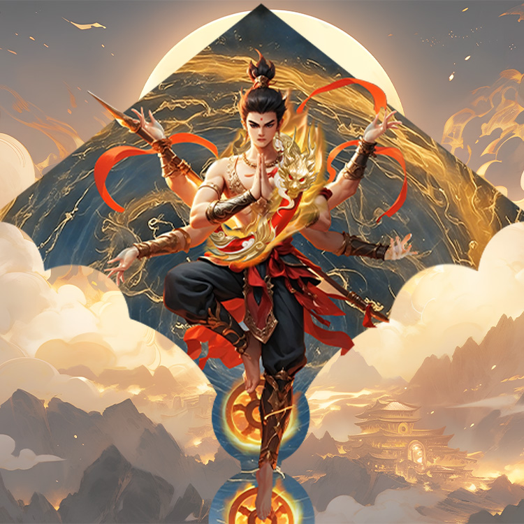 潍坊哪吒风筝网红爆款魔童风筝龙王敖广申公豹