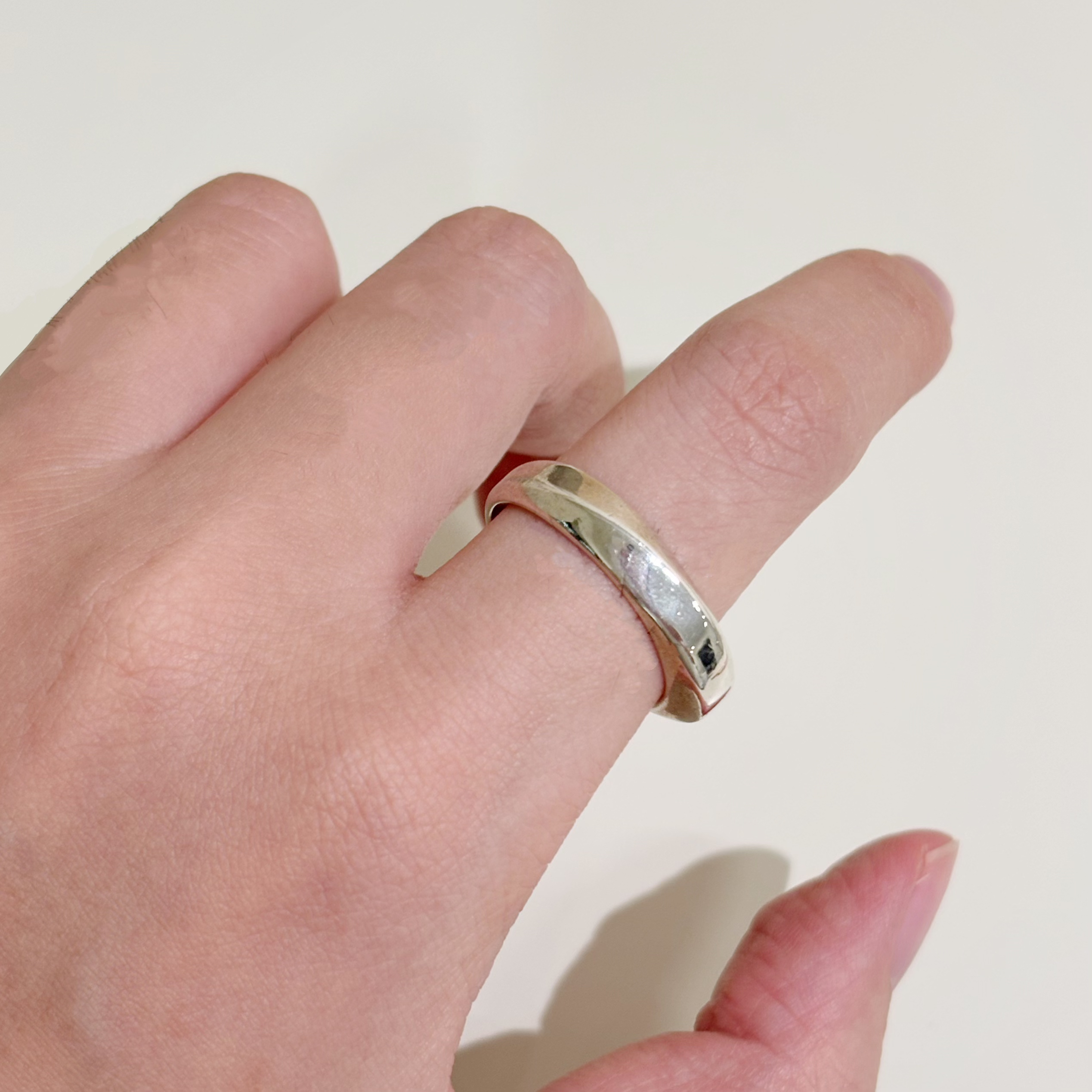 95新 Tiffany & Co./蒂芙尼 特价|Tiffany纯银戒指59码YU1309010