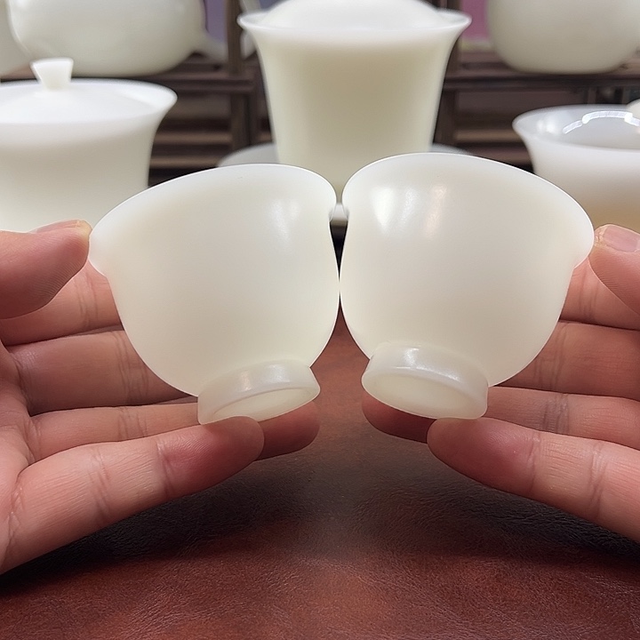 2杯: 隐唐窑/璞玉素烧65ml反口客杯