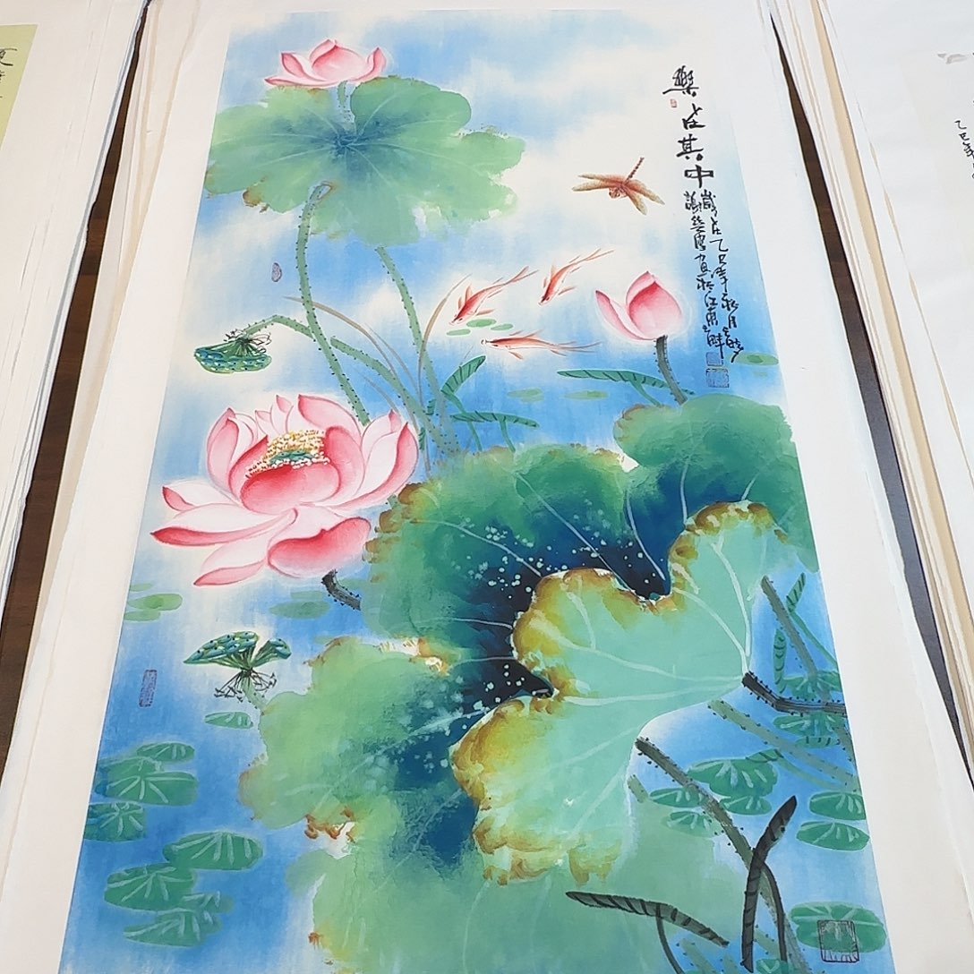 国画100*50纯手绘谢丝雪