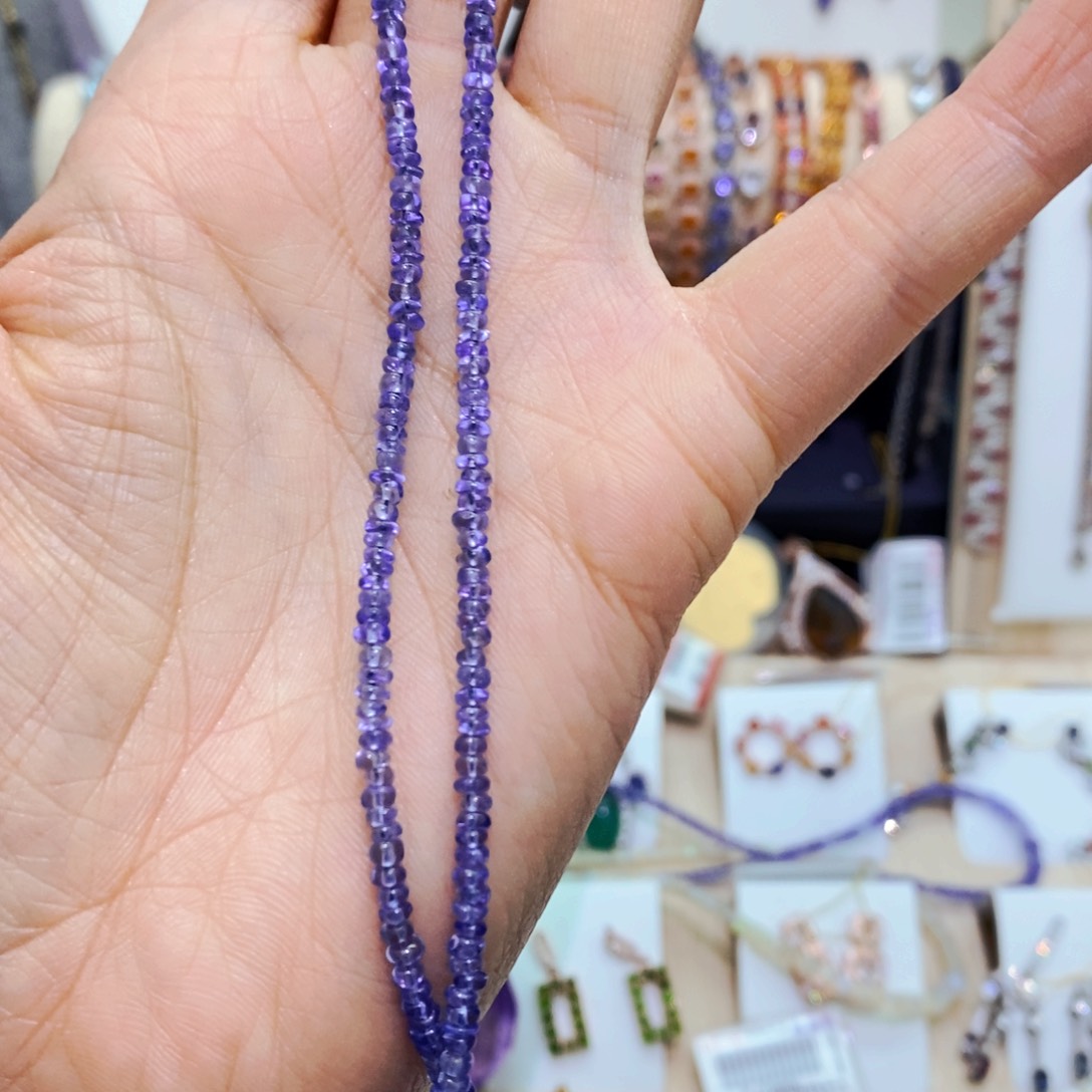 坦桑石颈饰银S925镶嵌