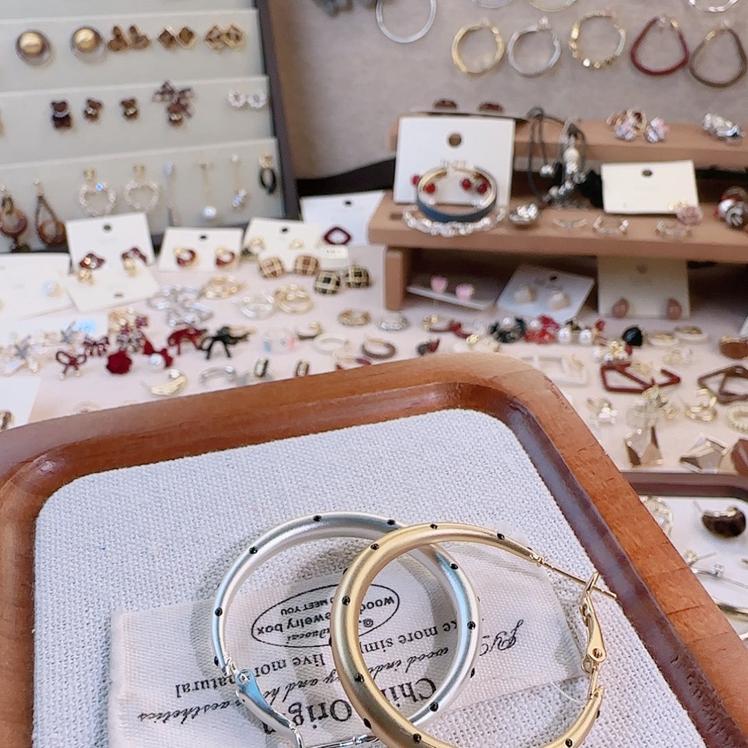 仿珍珠铜合金925银耳圈