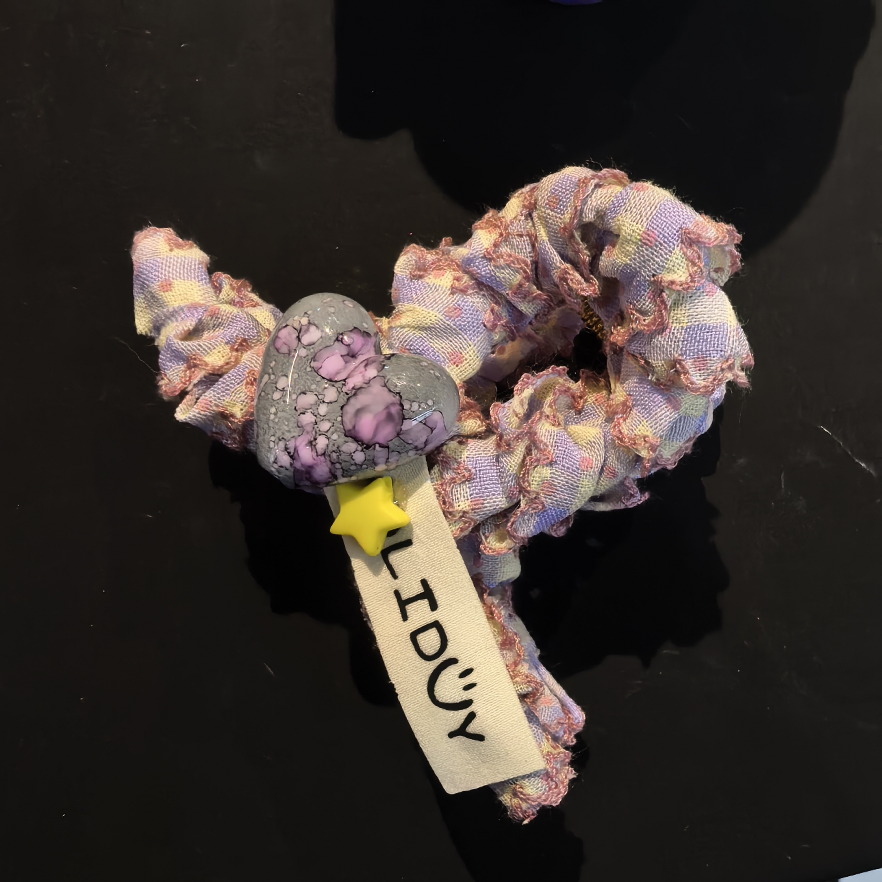 D210灰色系晕染爱心星星字母长不大抓夹