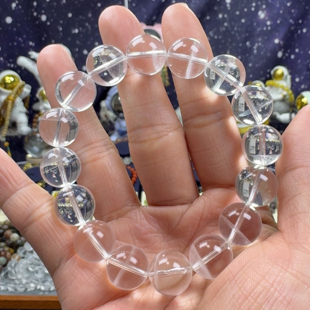 水晶手串未镶嵌（多人）白幽灵千层水晶手串