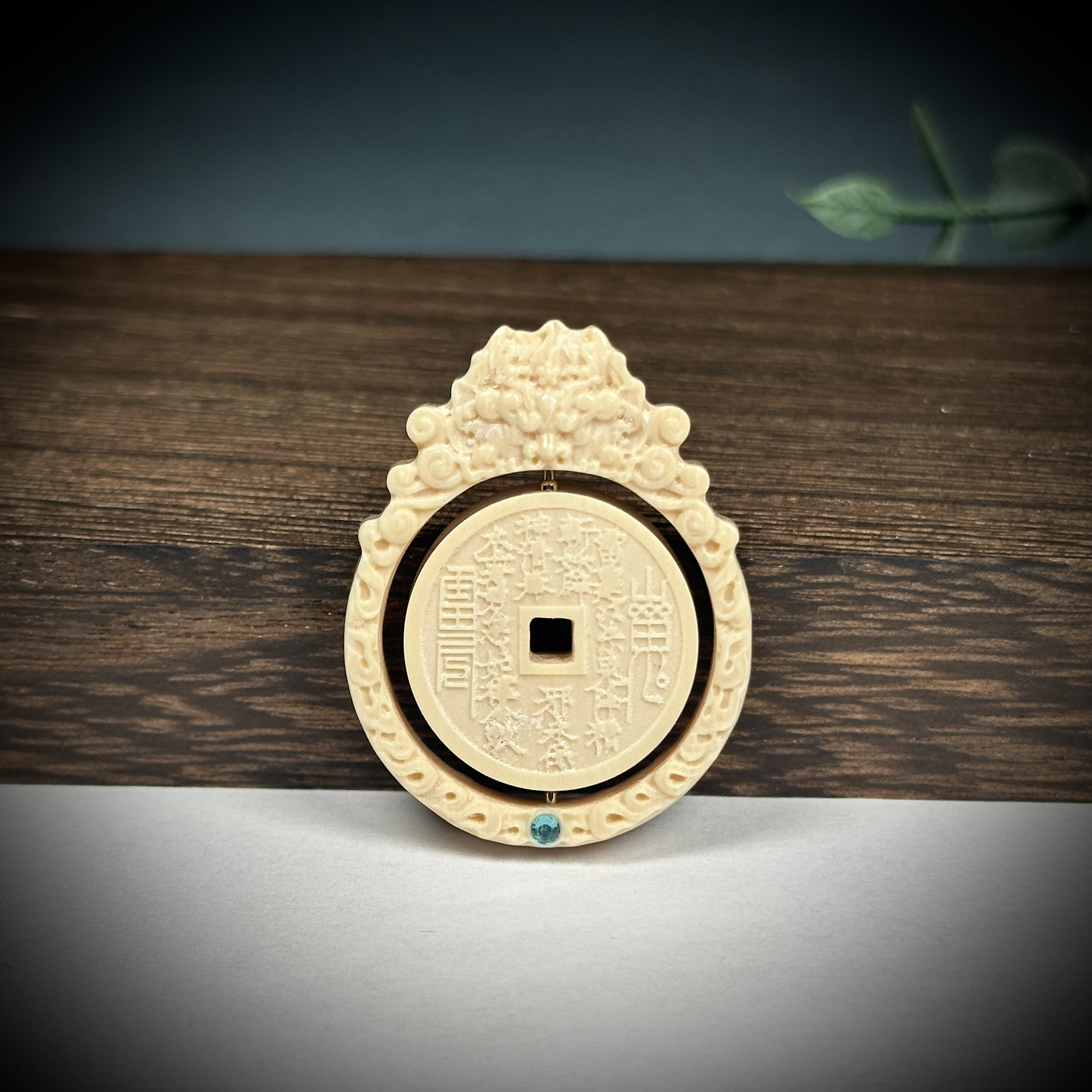 H38-88天然猛犸山鬼钱27.7*35.6*8.5mm支持复检 假一罚十