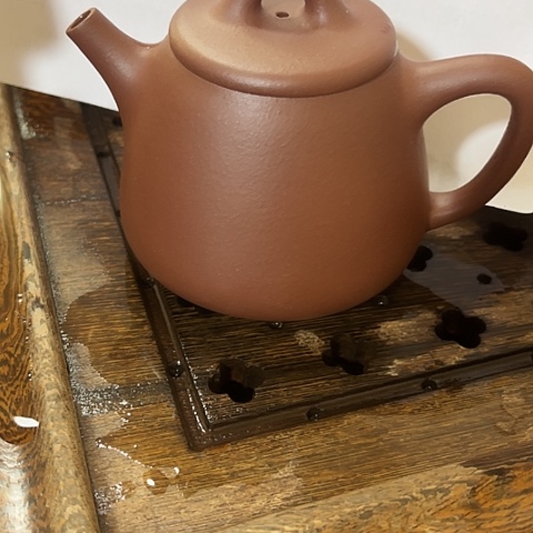 紫砂茶壶老紫泥高瓢220c c