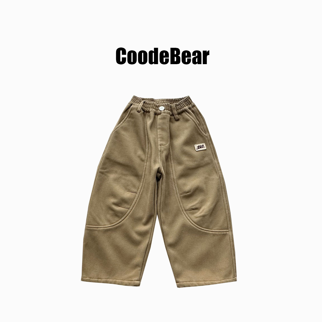 中大童冬季简约加绒纯色休闲裤95006