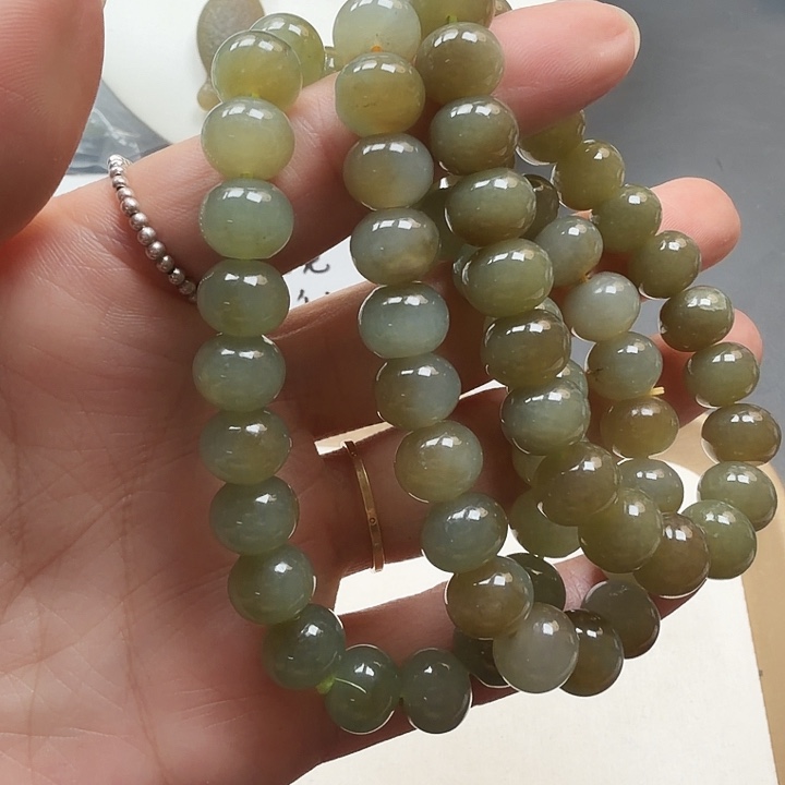 和田玉未镶嵌手链61