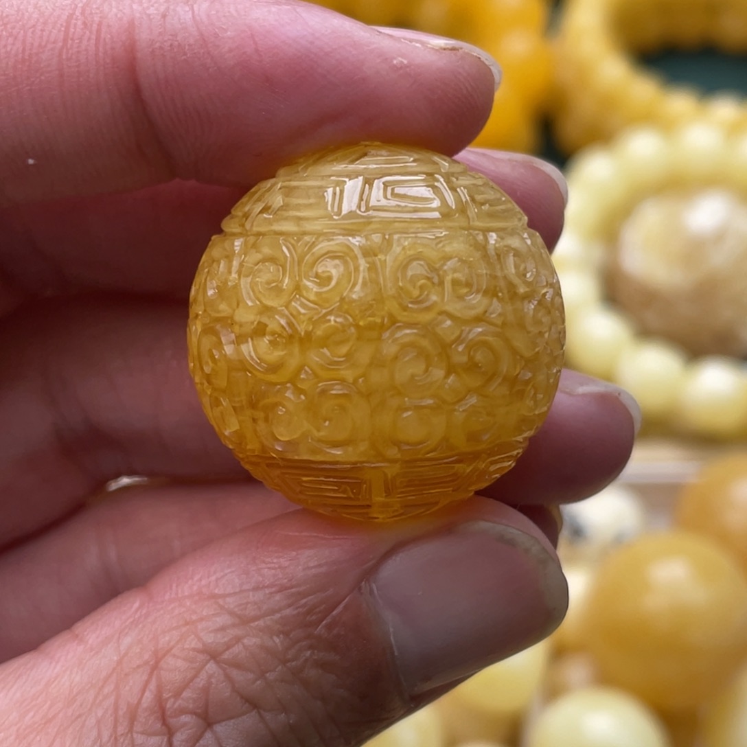 蜜蜡珠宝奇石未镶嵌28.2mm12