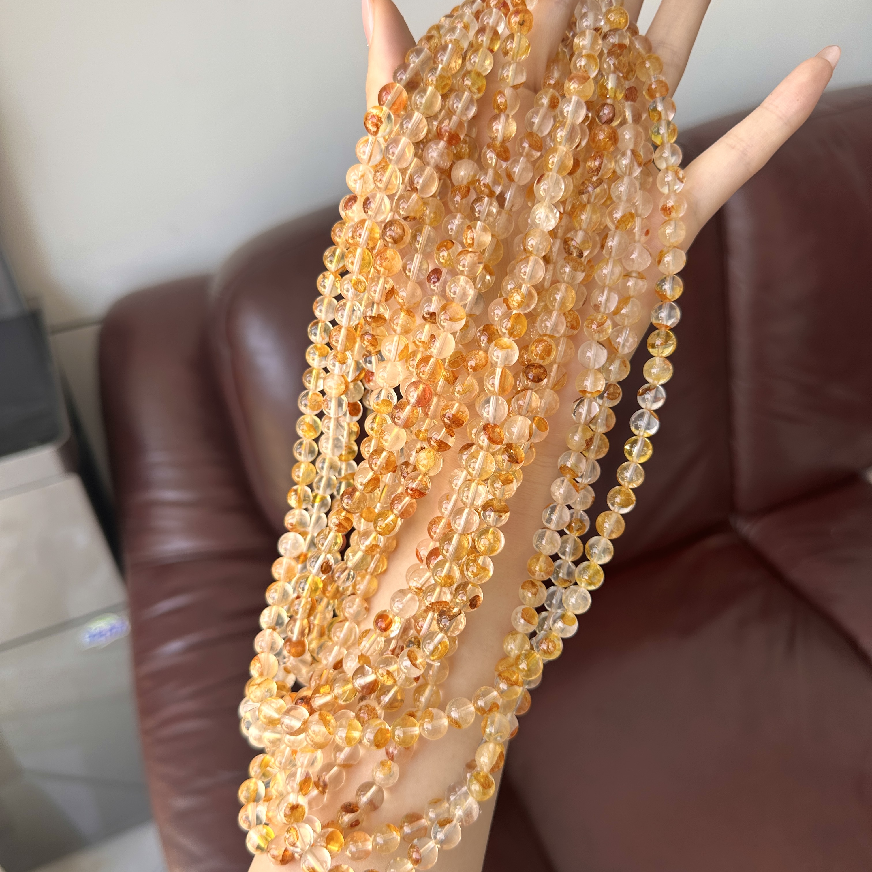 天然胶花三圈手串 多样性发其一 j108