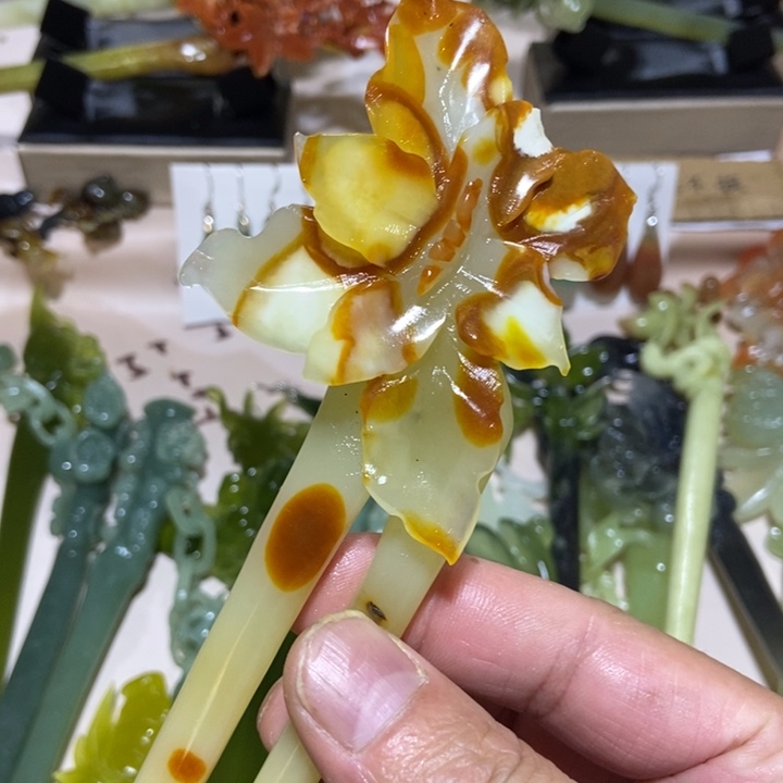 蛇纹石玉发簪未镶嵌