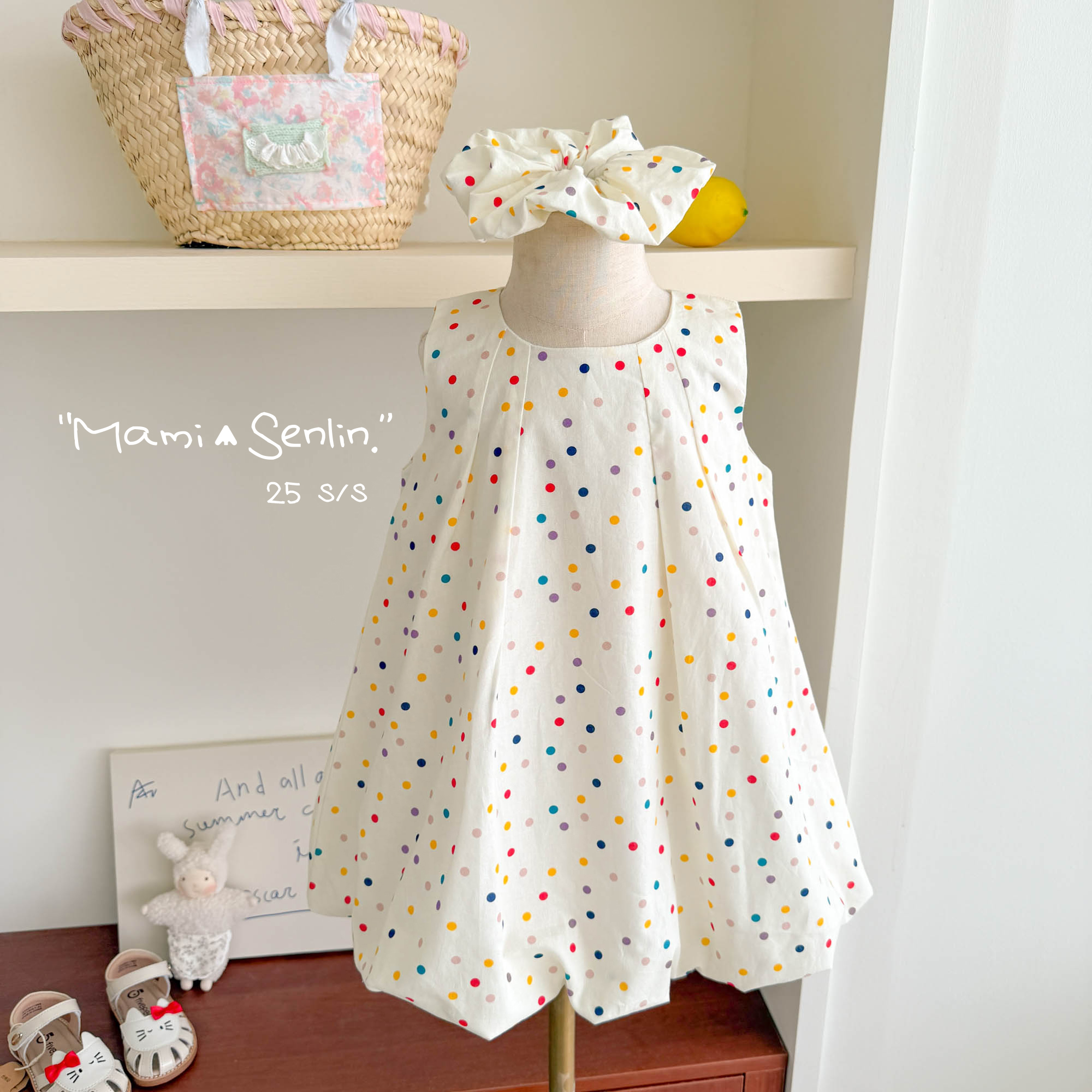 【现货】妈咪森林童装2025年夏季新款波点连衣裙252-MMSL-252209