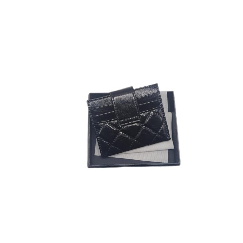 【DIDA】轻奢豪华时尚潮流女士小众斜挎包黑色菱格卡包