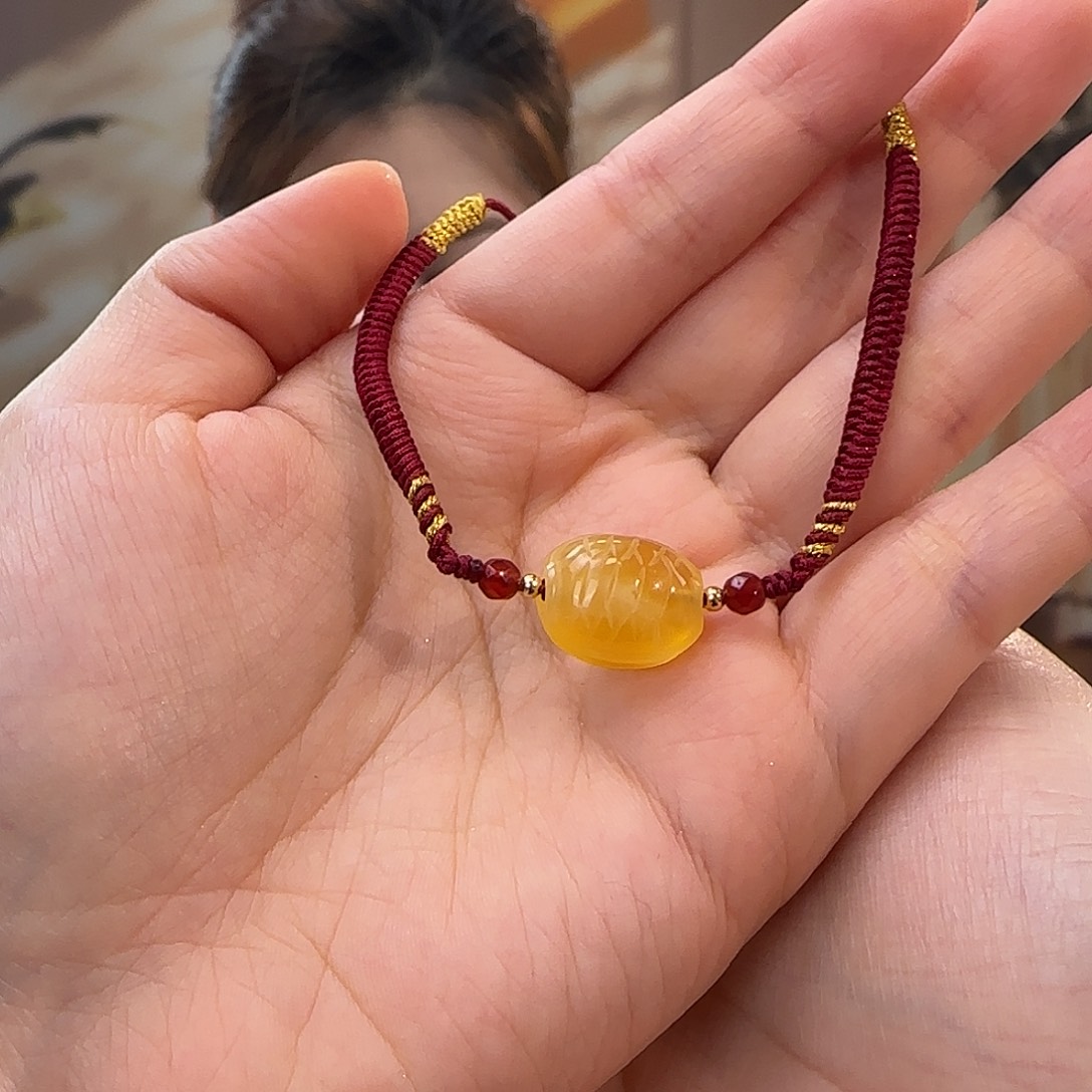 蜜蜡未镶嵌吊坠(赠链)