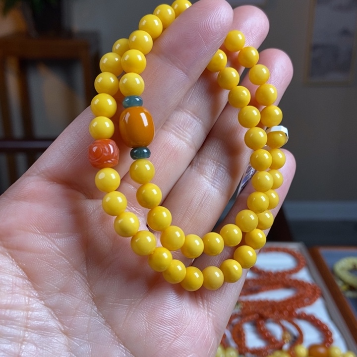 琥珀手链未镶嵌蜜蜡手串6