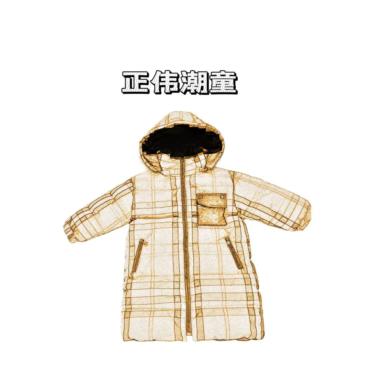 【十七】05儿童男童女童秋冬新款经典双面穿90白鸭绒羽绒服外套