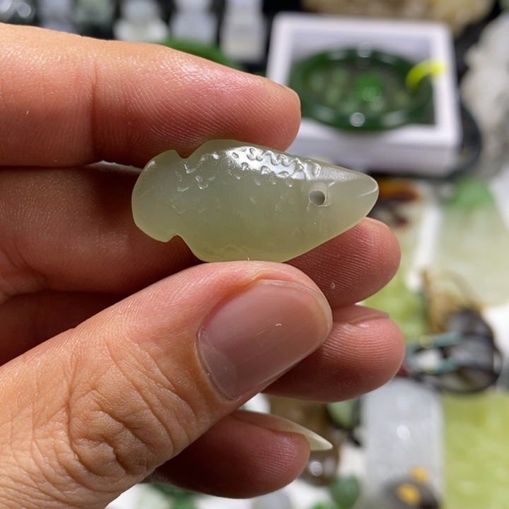 和田玉（糖玉）未镶嵌车挂