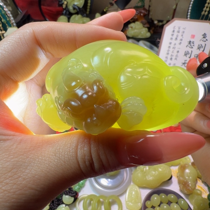 和田玉（黄玉）颈饰未镶嵌