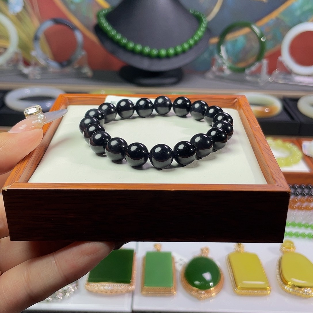 手串未镶嵌和田玉帝王紫手串