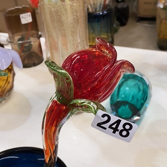 琉璃红色玫瑰花高48厘米