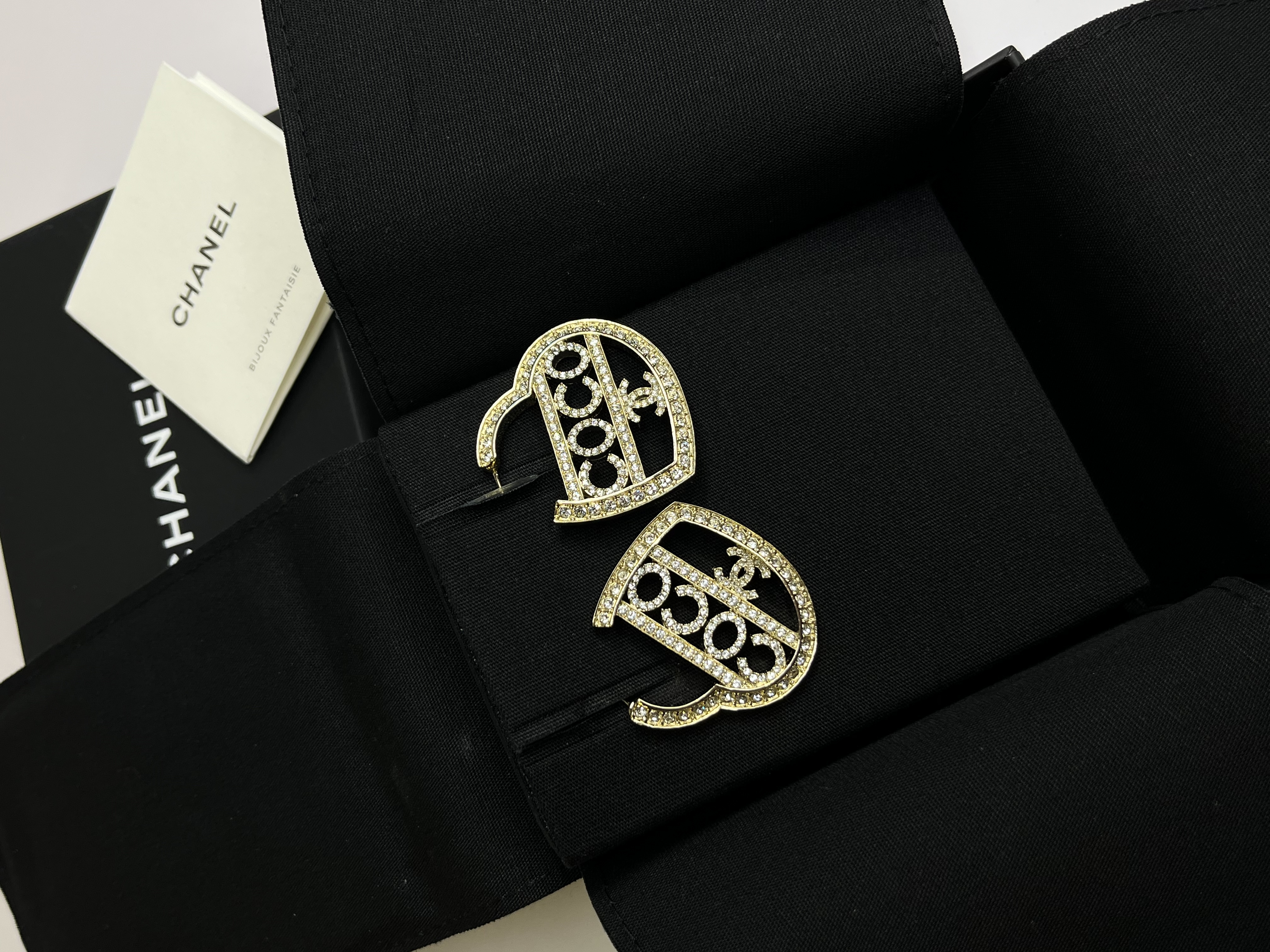 全新未使用 Chanel/香奈儿 蔚蓝/23b coco爱心系列耳环 北京