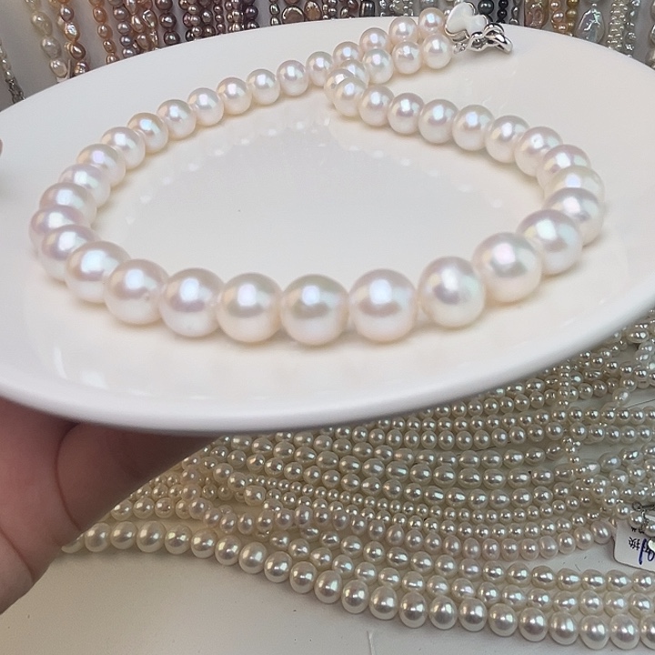 淡水珍珠未镶嵌颈饰10mm