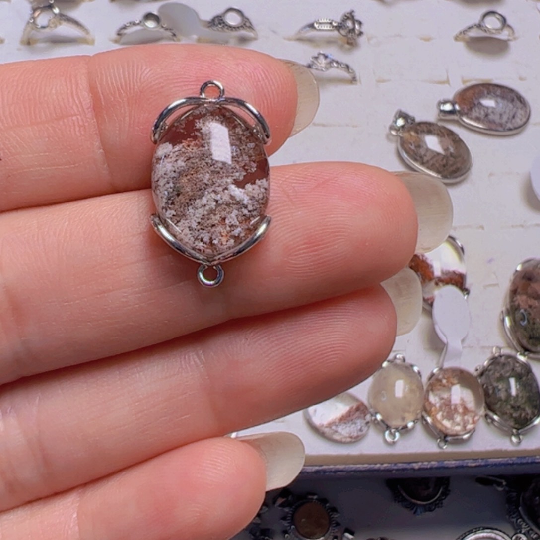 水晶手链银S800镀金镶嵌嘻**嘻