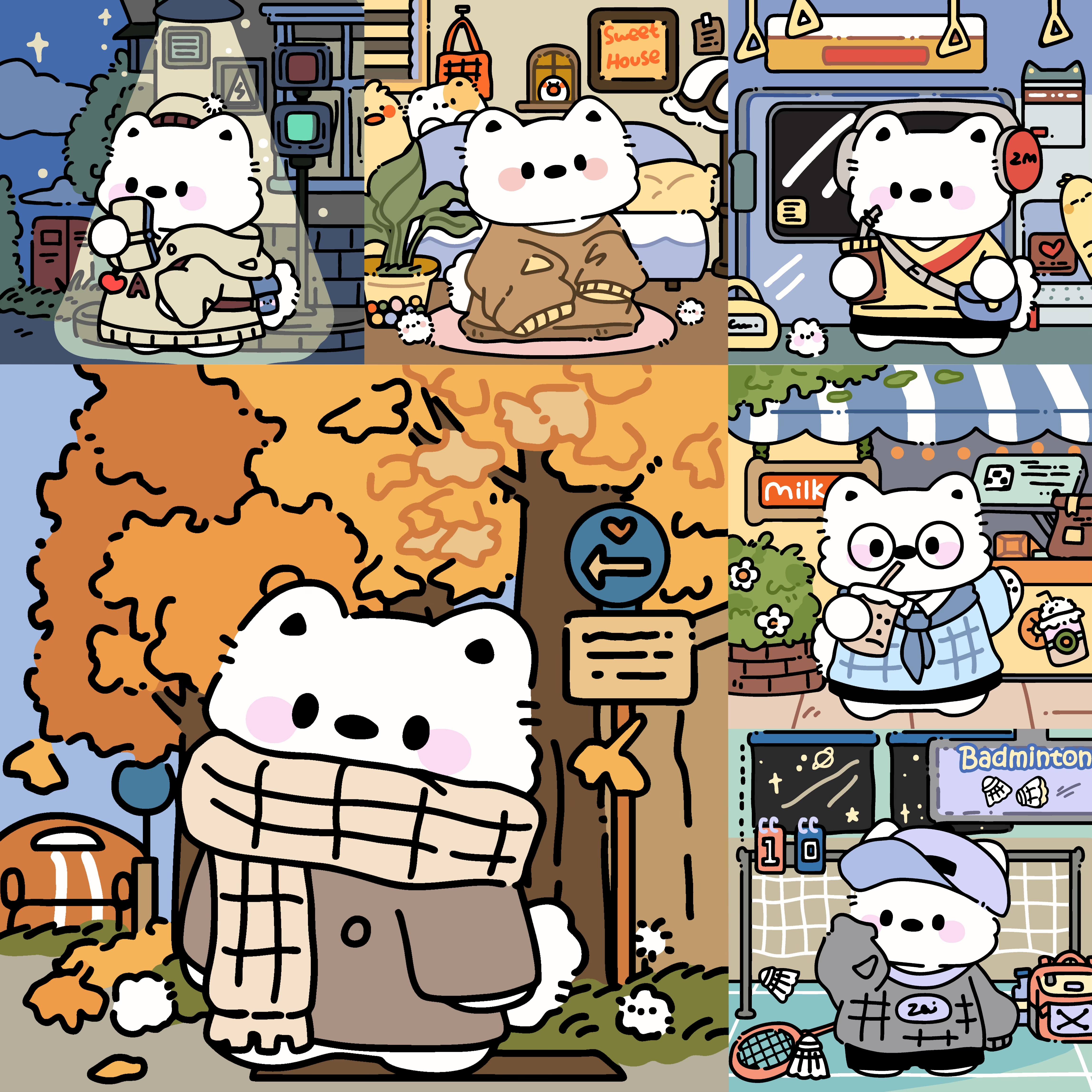 【秋装崽崽】 DIY数字油画插画卡通填色解压送礼手工装饰画