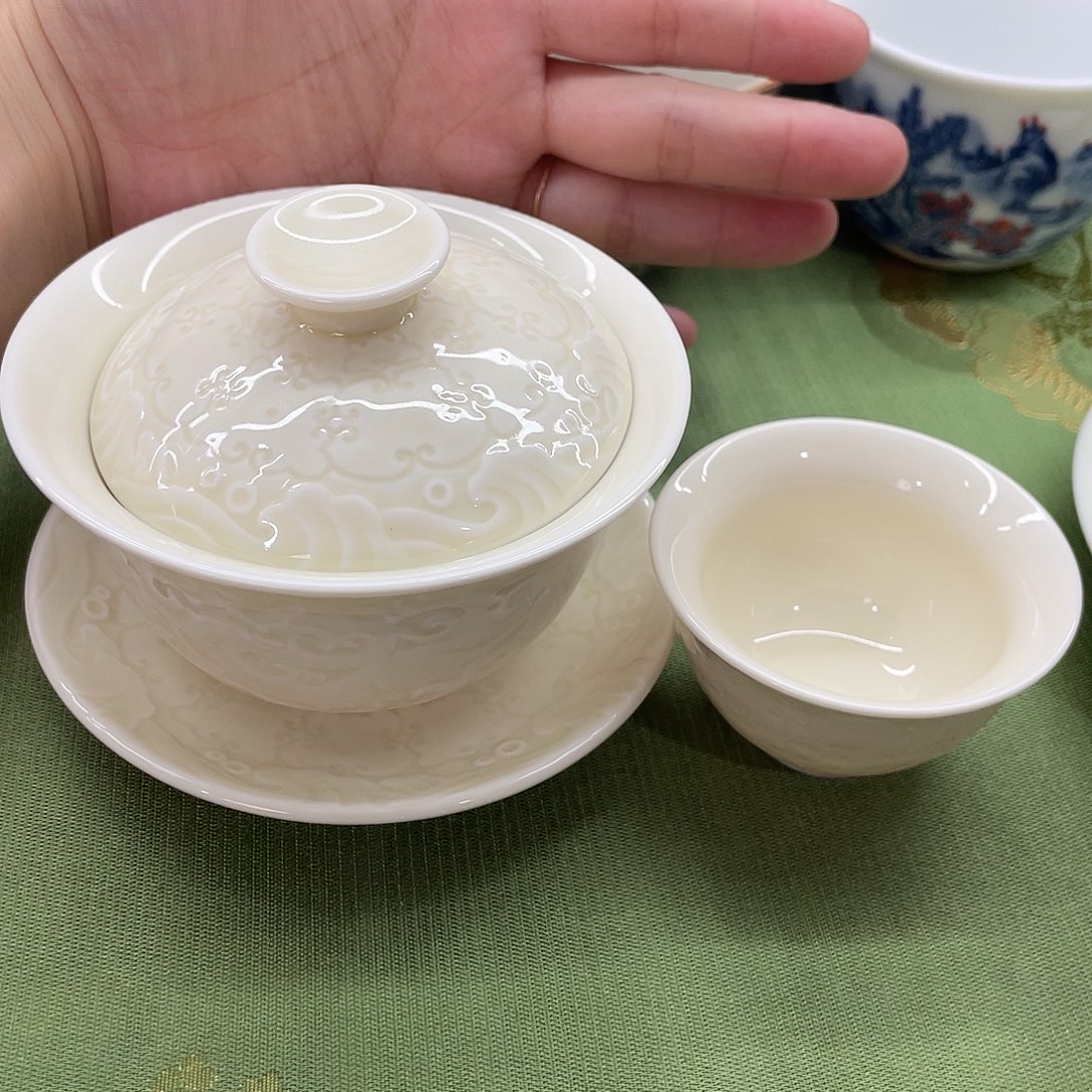 景德陶瓷盖碗茶具