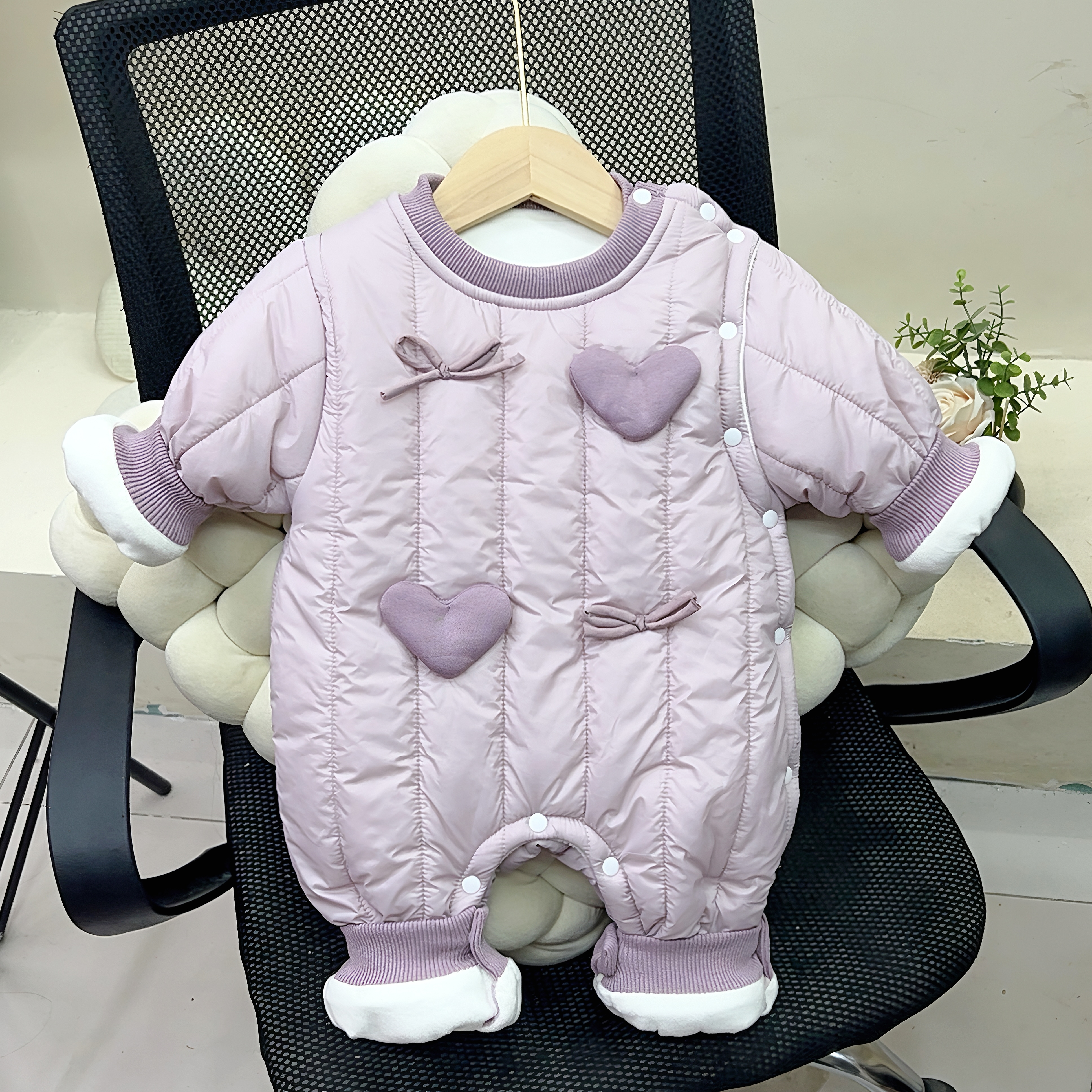 婴儿衣服冬装新生男女宝宝连体衣满月加绒夹棉外出哈衣棉服冬季
