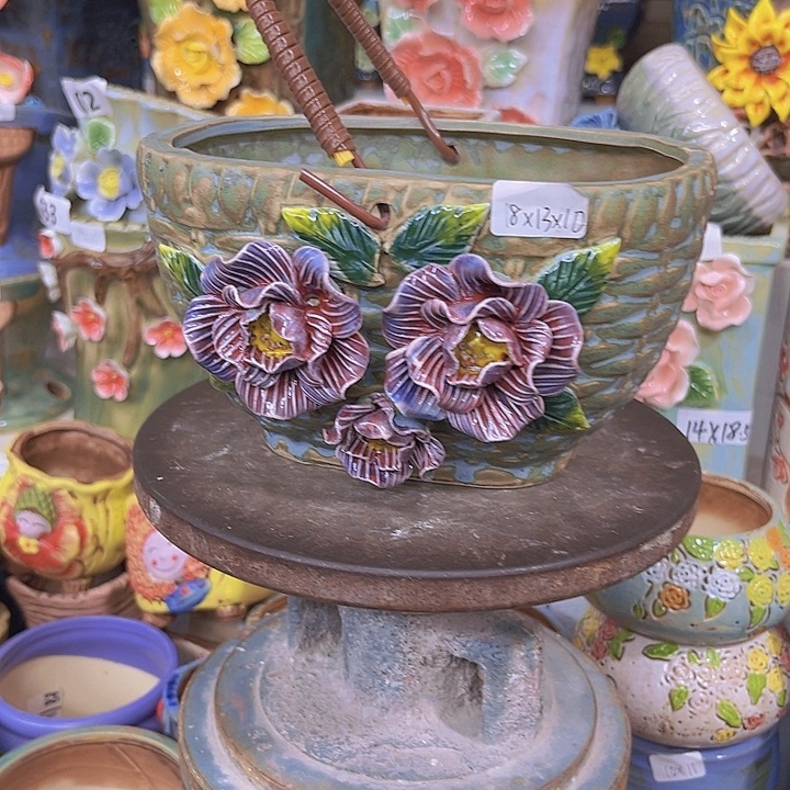 紫砂花盆粗陶材质多肉花盆