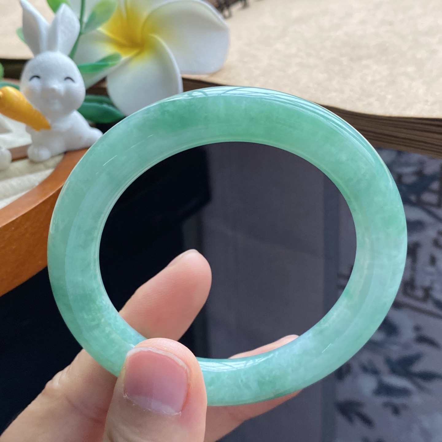 02.24批1022号52.8-9.9！圆条！满圈都是很清新的绿色！天然翡翠