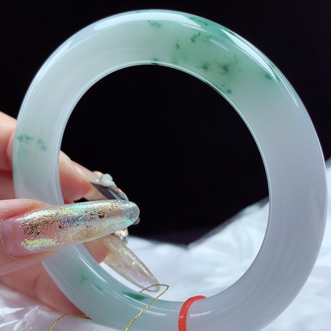 未镶嵌手镯翡翠55圆条4821